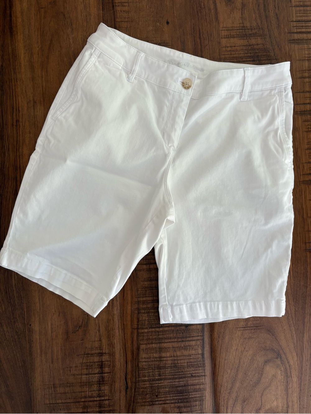 Tommy Bahama White Cotton Chino Bermuda Shorts